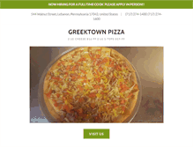 Tablet Screenshot of greektownpizza.com